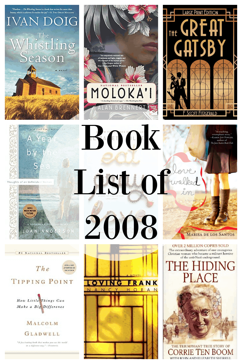 book list of 2008