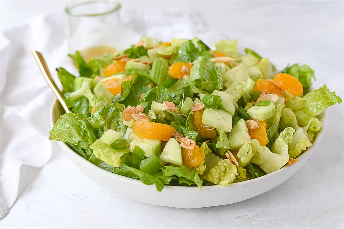 celestial salad in a white bowl