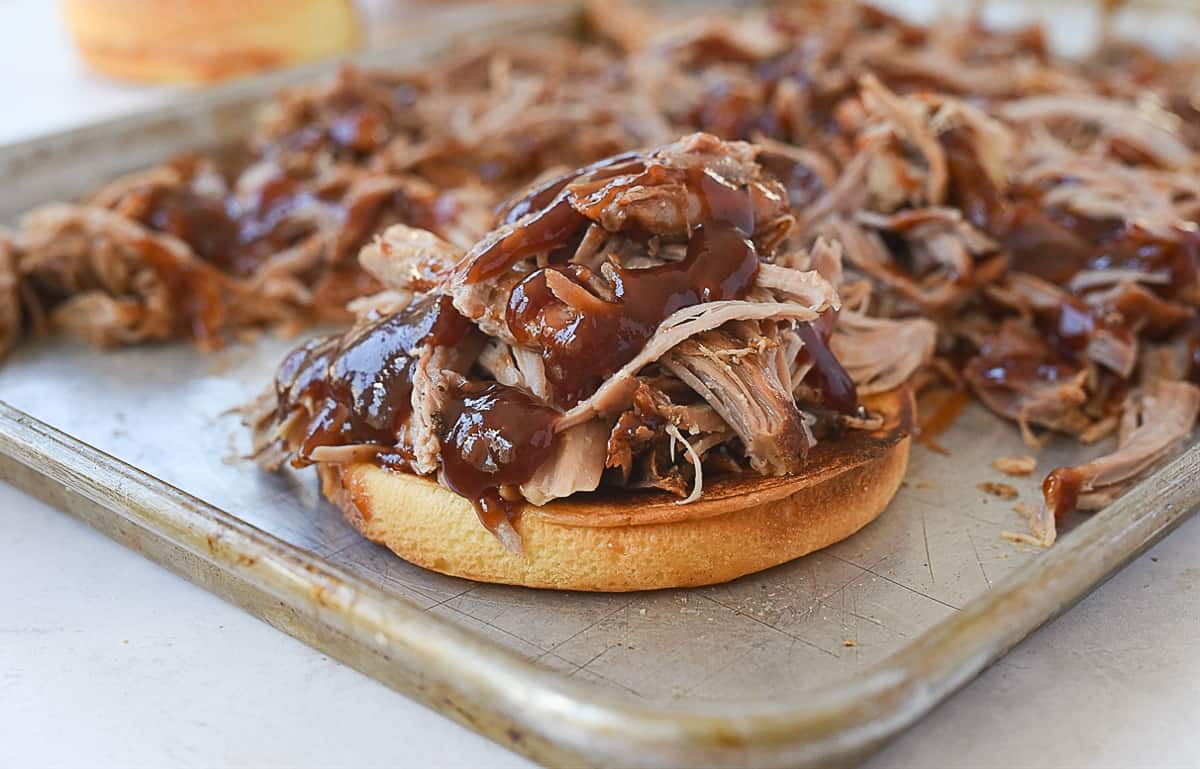 open face bbq pork sandwich