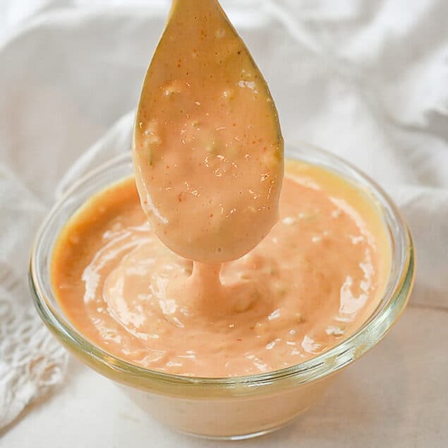 spoonful of hamburger sauce