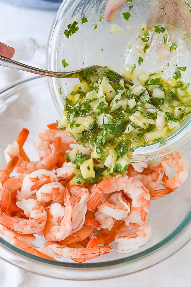 garlic herb marinade in a bowl