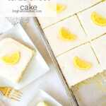 pieces of lemon texas sheet cake