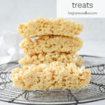 stack of small batch rice krispie treats