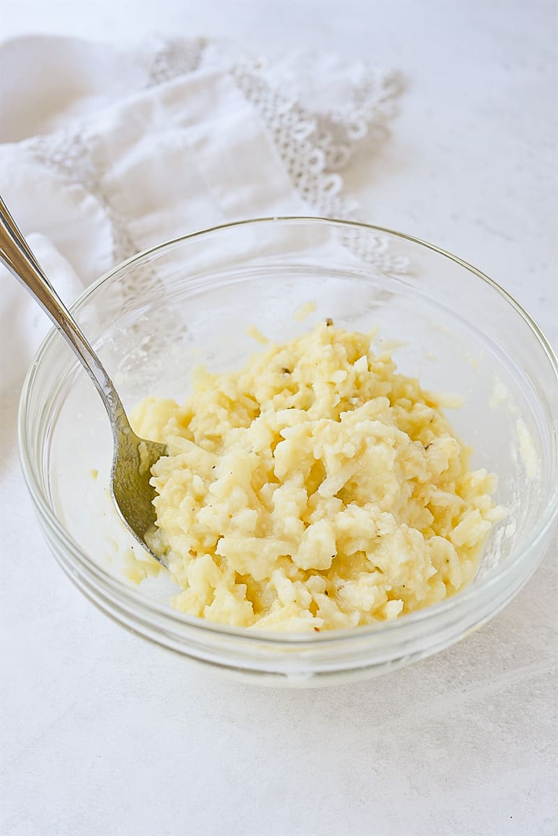 potato mixture in bowl