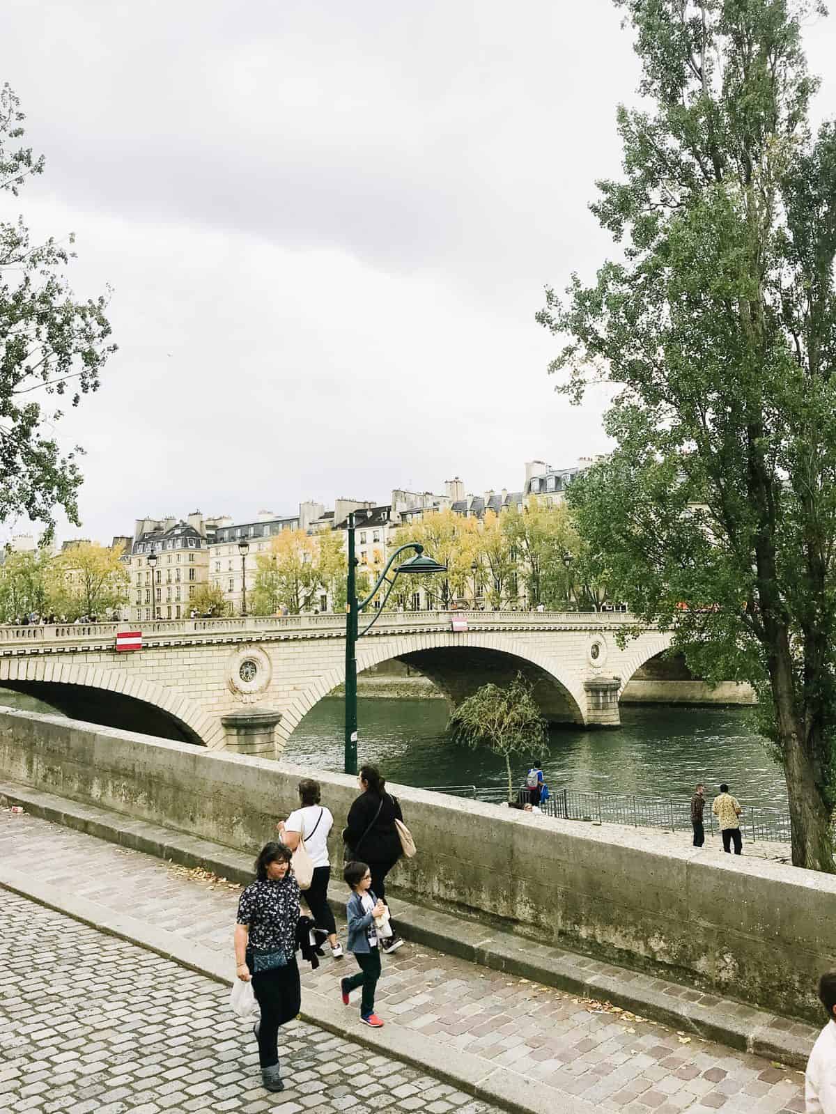 walking along the seine