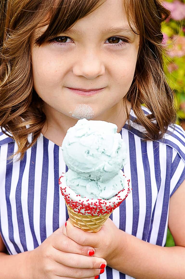 Milky Raspberry Colors Blue Moon Ice Cream Recipe | by Leigh Anne Wilkes