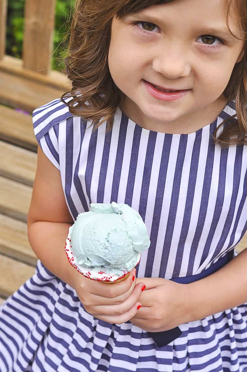 blue moon ice cream cone