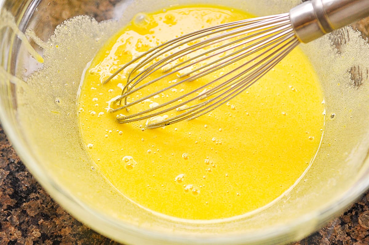 custard mixture in bowl