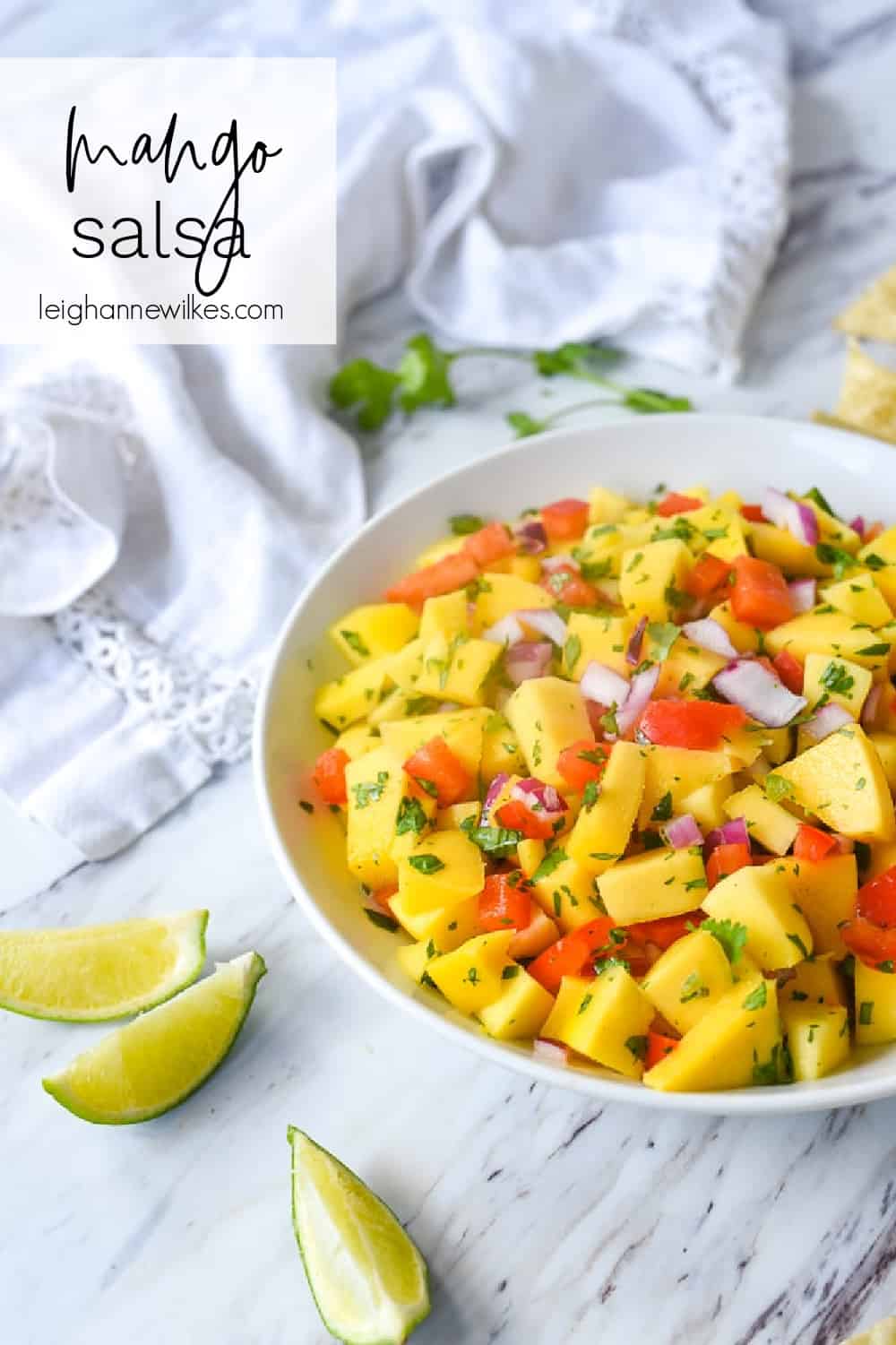 bowl of mango salsa
