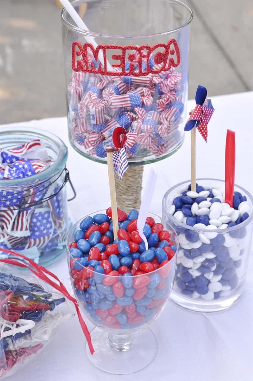 RED WHITE AND BLUE CANDY
