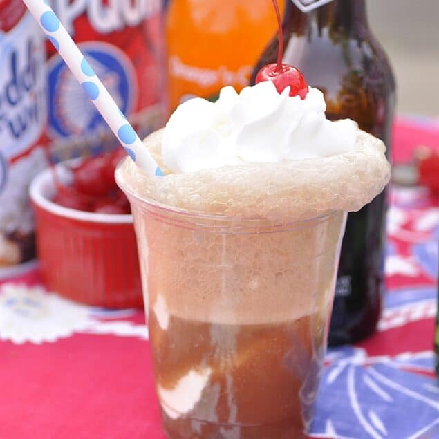 ice cream float on the table