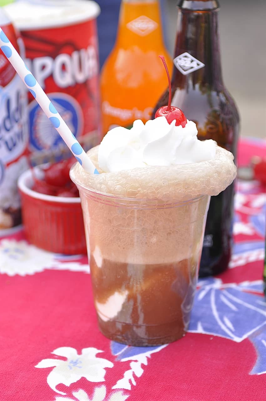 ice cream float on the table