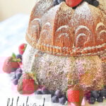 close up of 7 up bundt cake