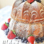 close up of 7 up bundt cake