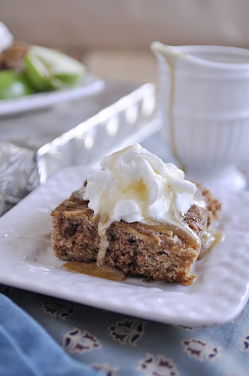 Apple Cake with Caramel Sauce