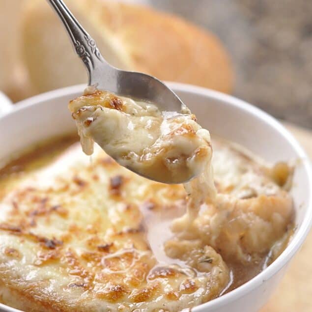 spoonful of french onion sopu