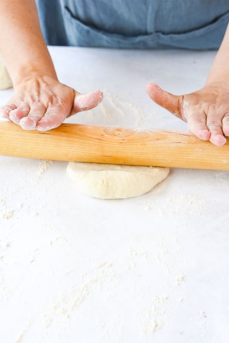 rolling out dough