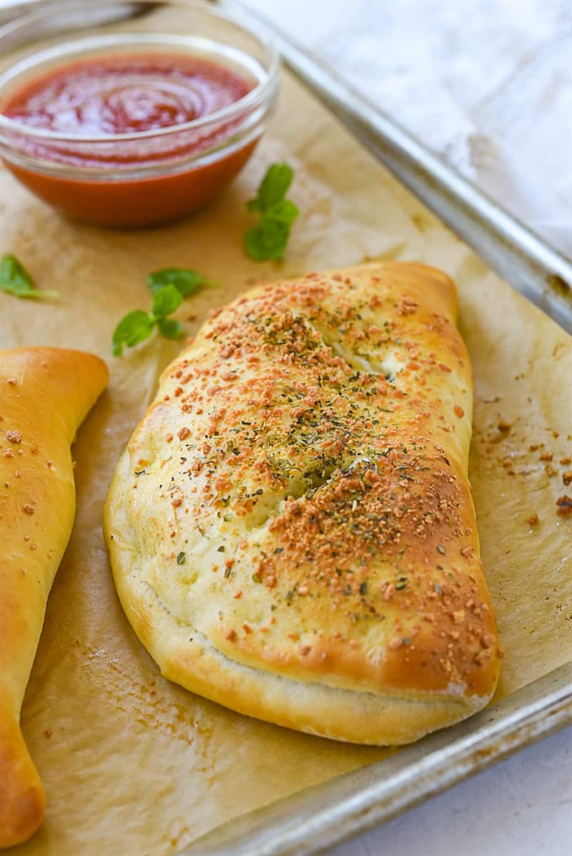 baked margarita calzone.