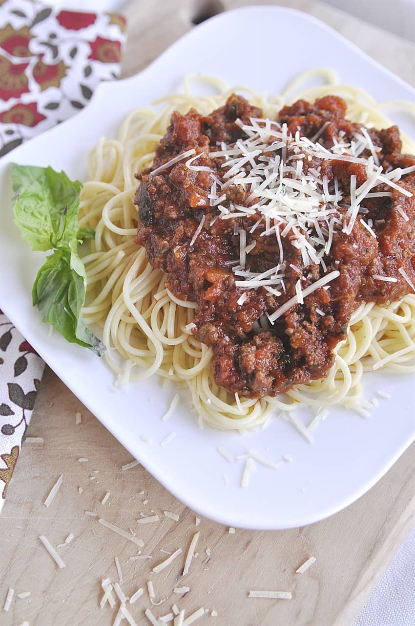 plate of spaghetti