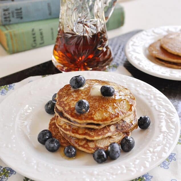 plate of whole wheat pancakes