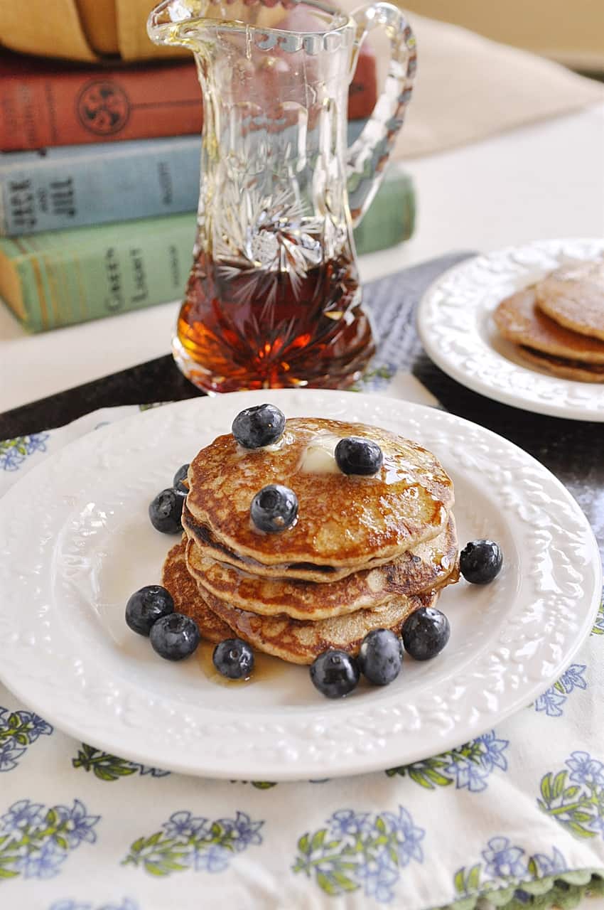 plate of whole wheat pancakes