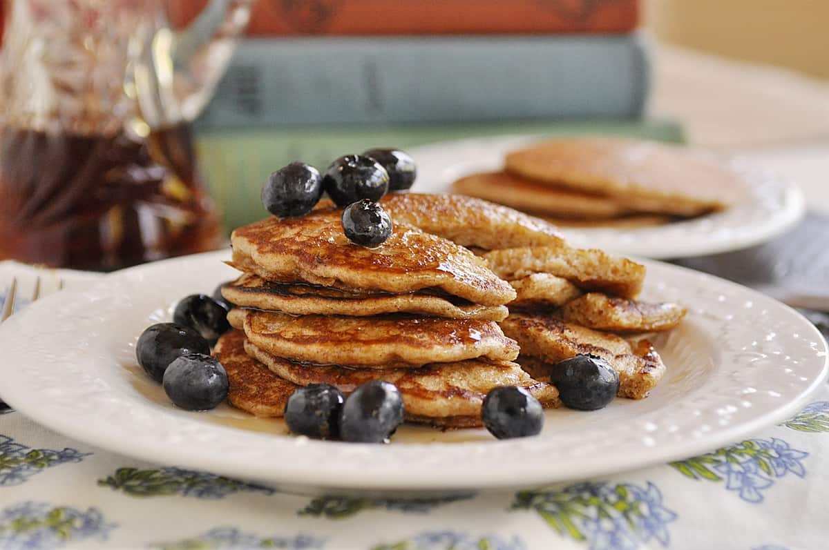 pancakes cut on a plate