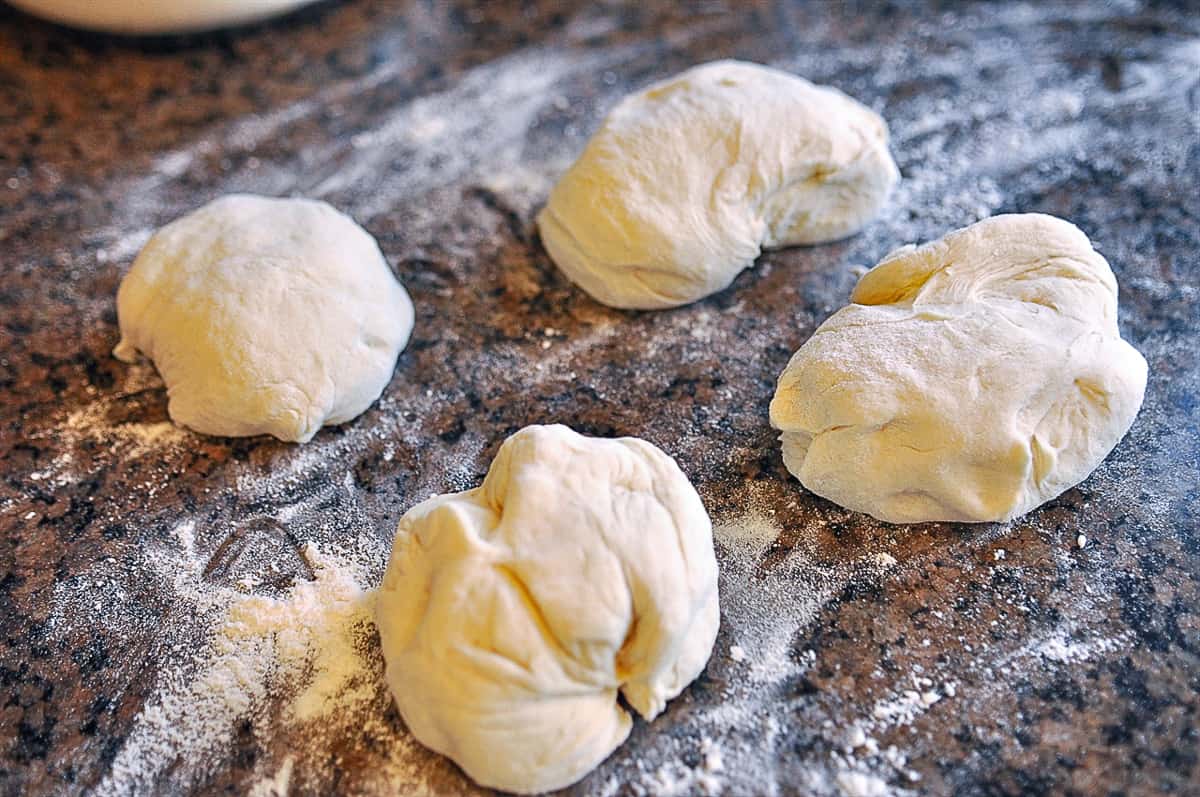 balls of pizza dough