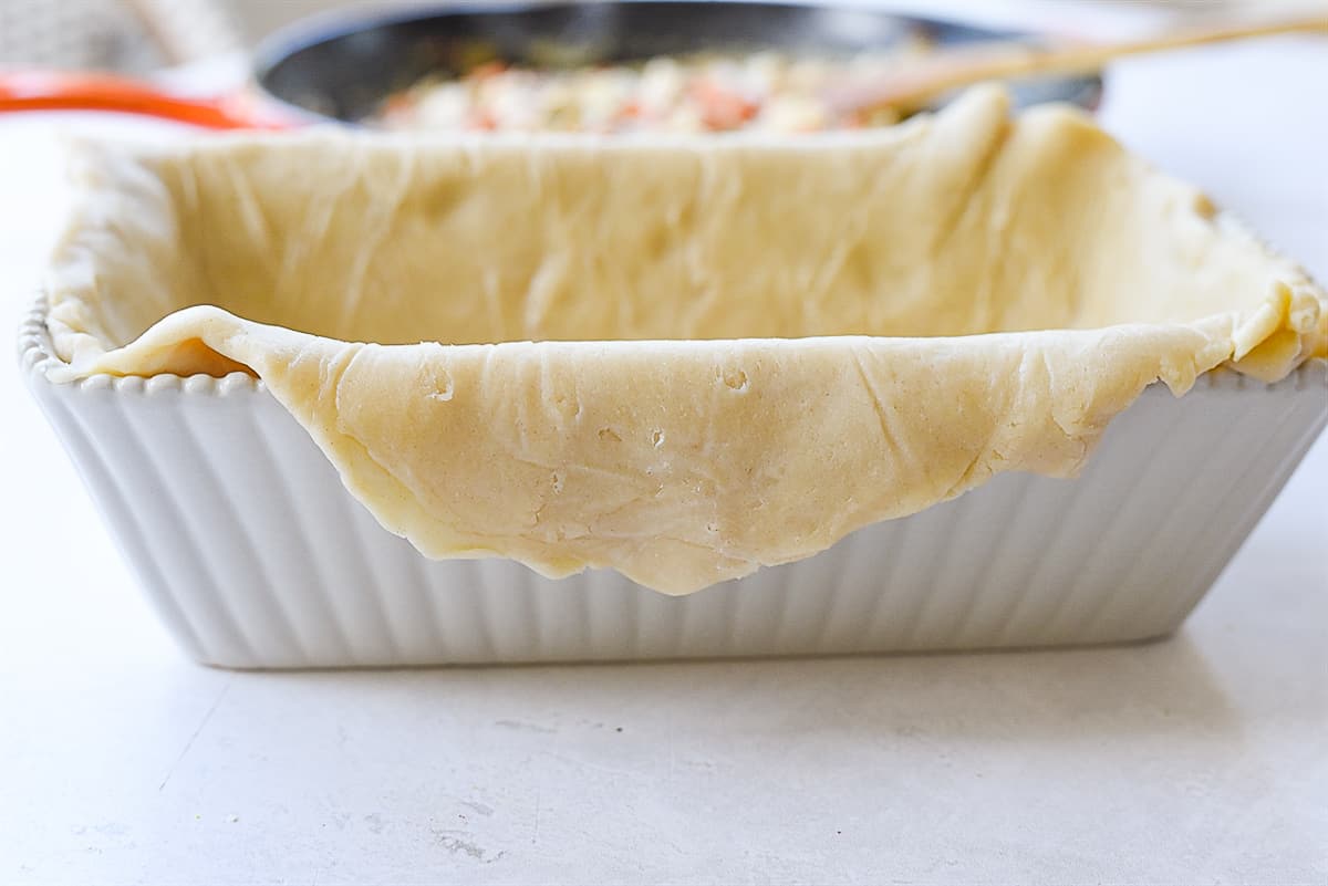 pie crust in bread pan