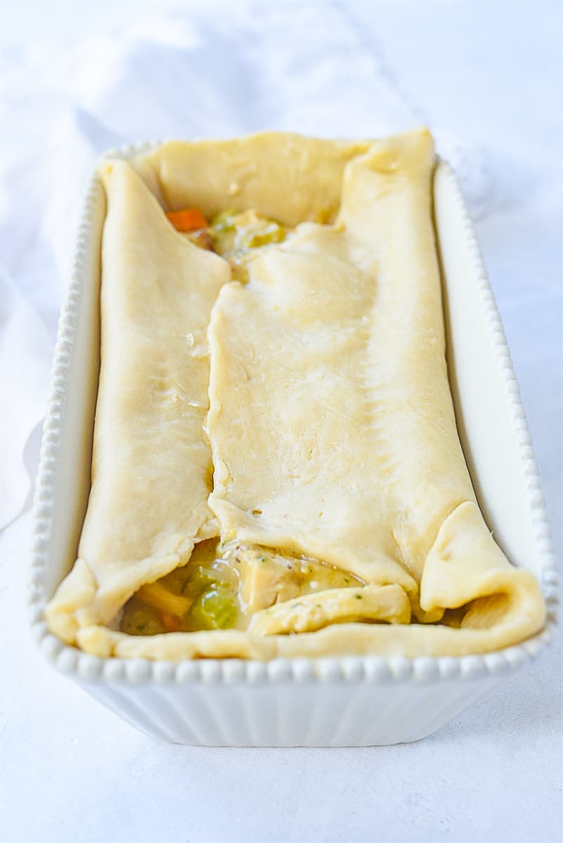 top of chicken pot pie pastry