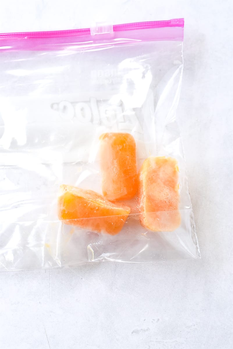 frozen egg in bag