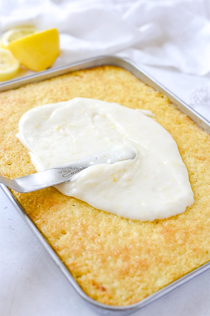 frosting lemon sheet cake