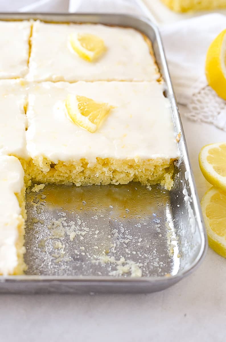 lemon sheet cake small batch