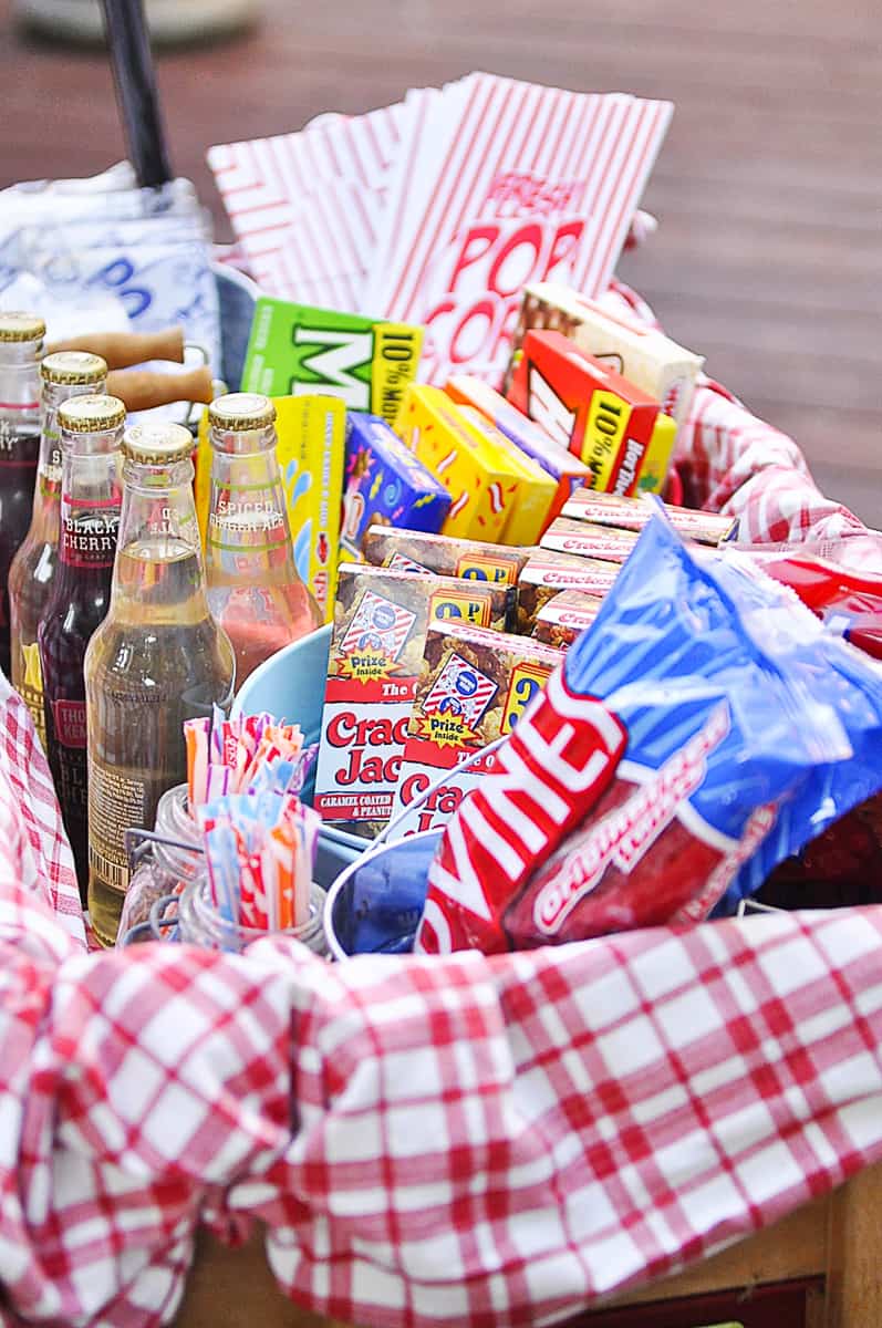 wagon full of movie treats