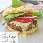 turkey burger with sauce