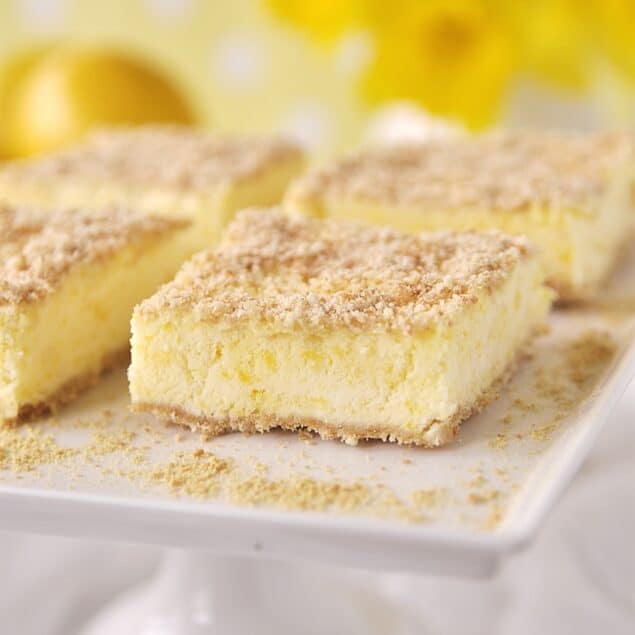 slices of frozen lemon dessertt