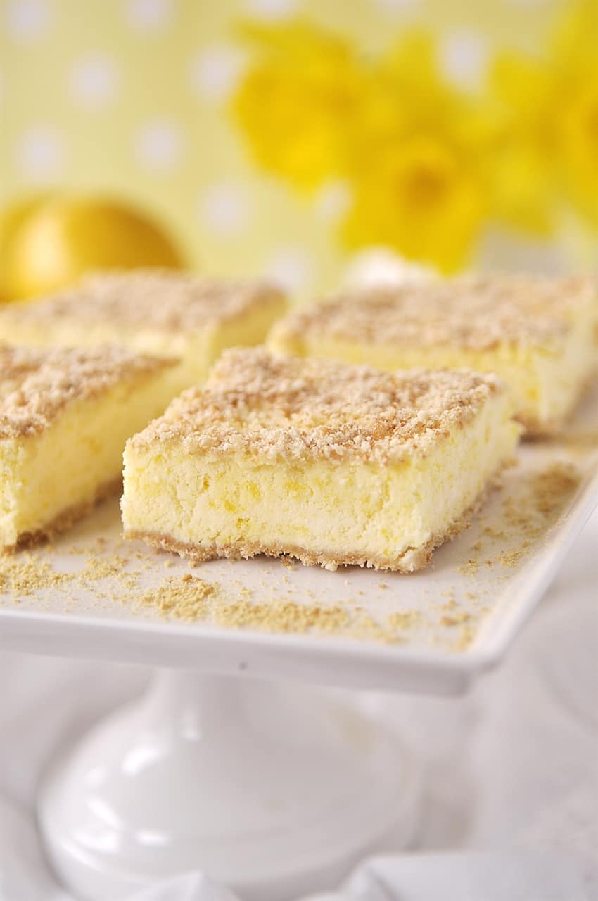 slices of frozen lemon dessertt