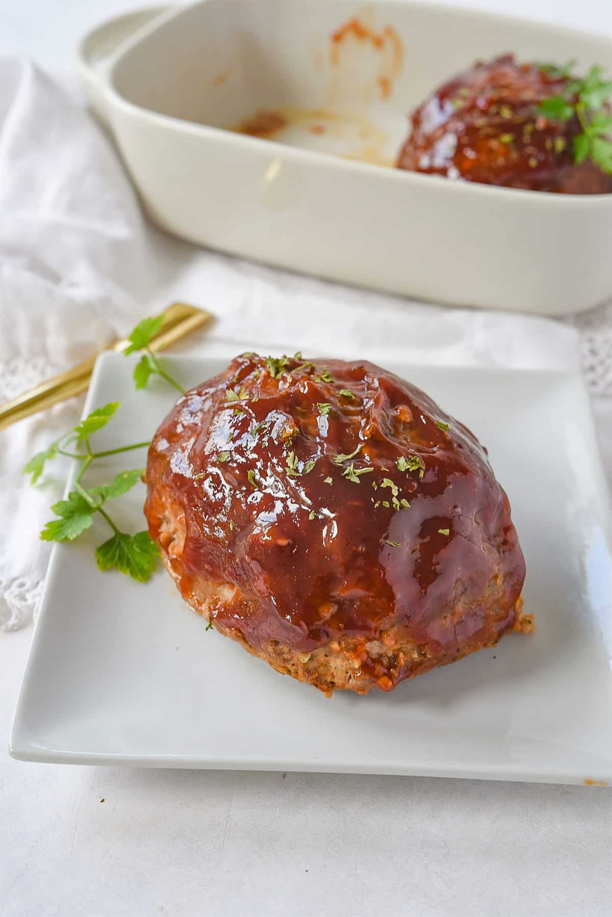 mini meatloaf on a plate