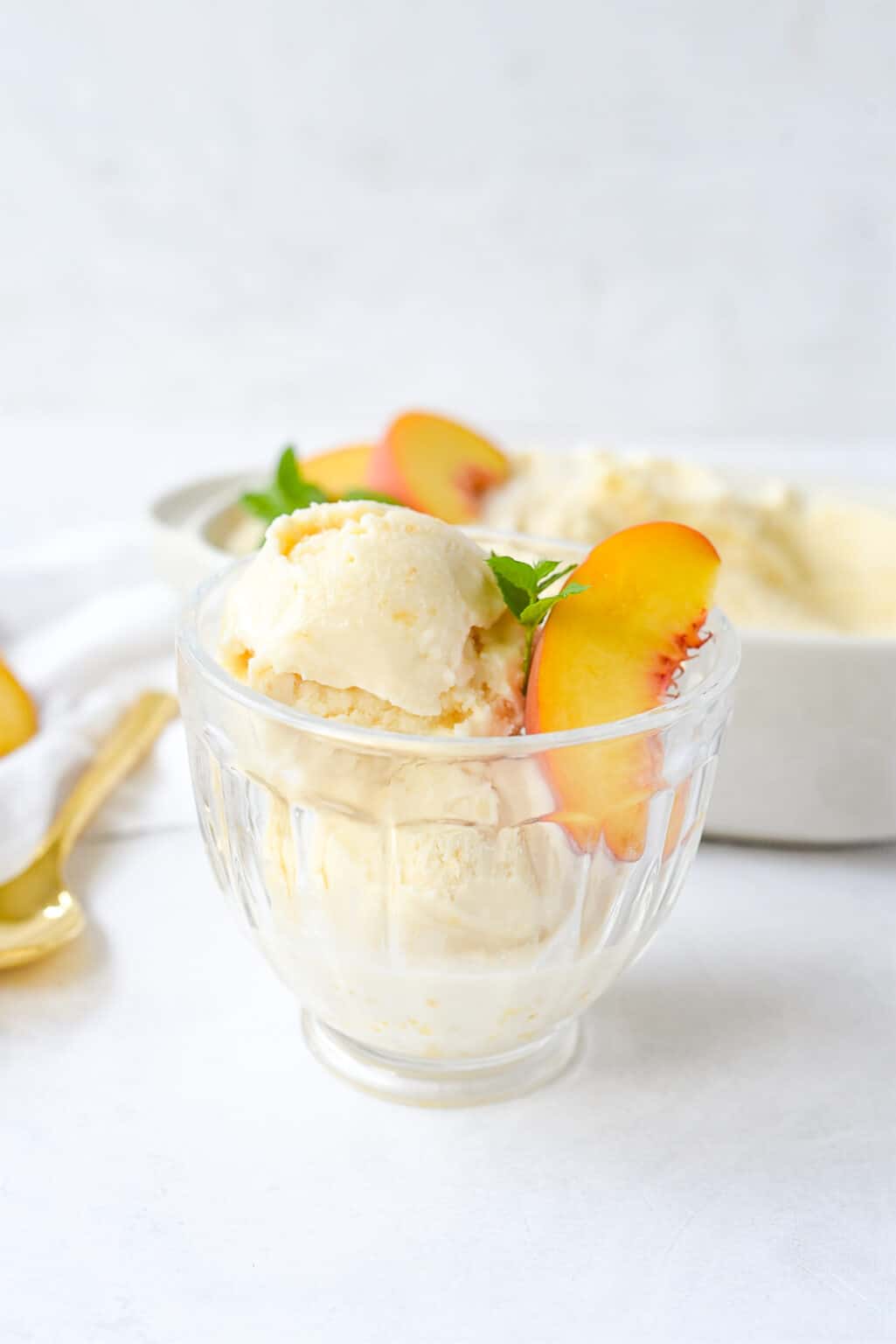 Fresh Peach Ice Cream Recipe by Leigh Anne Wilkes