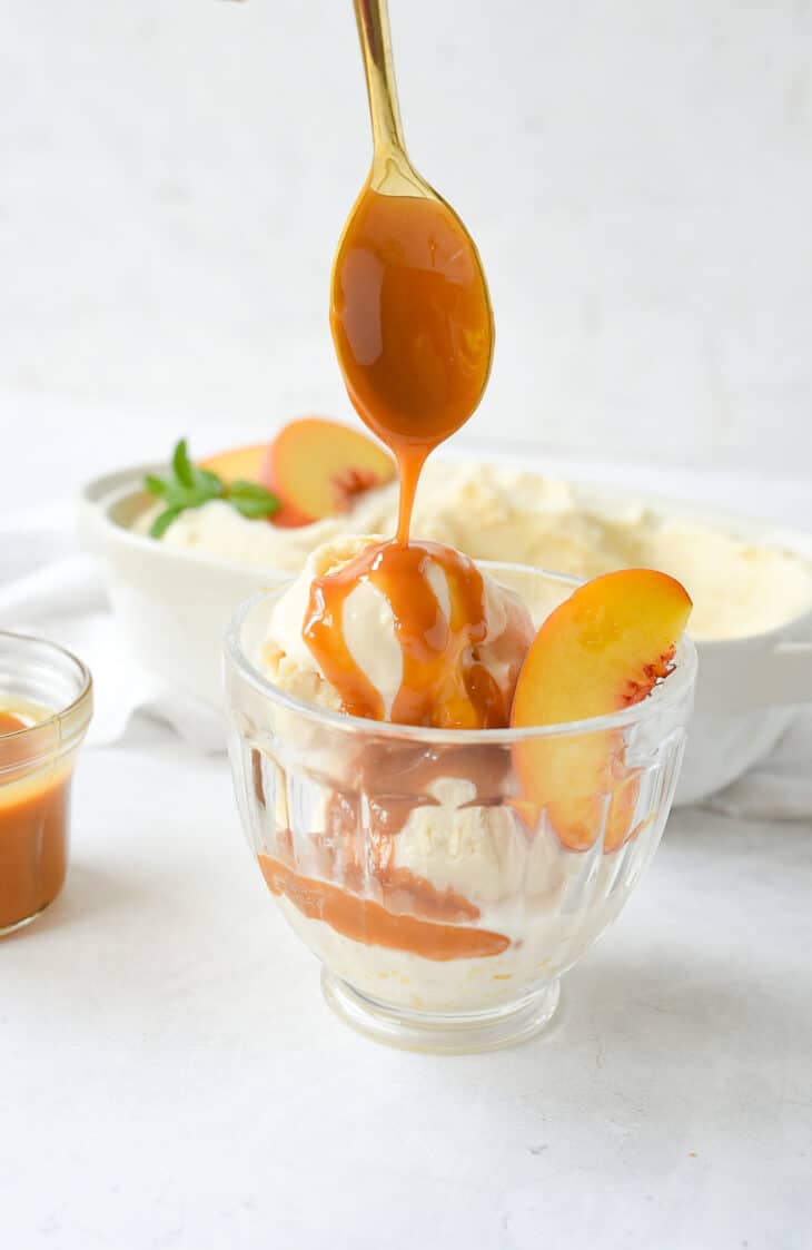 Fresh Peach Ice Cream Recipe by Leigh Anne Wilkes