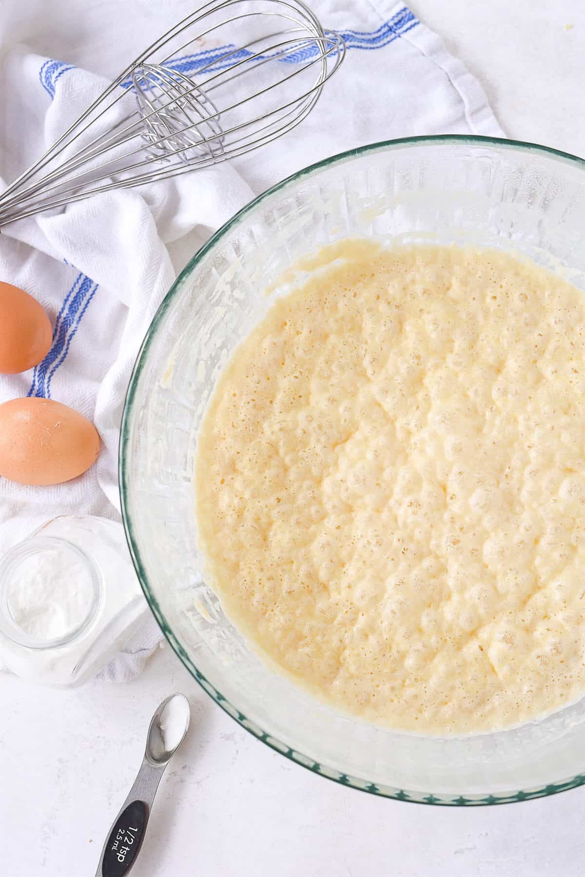 waffles batter in a bowl