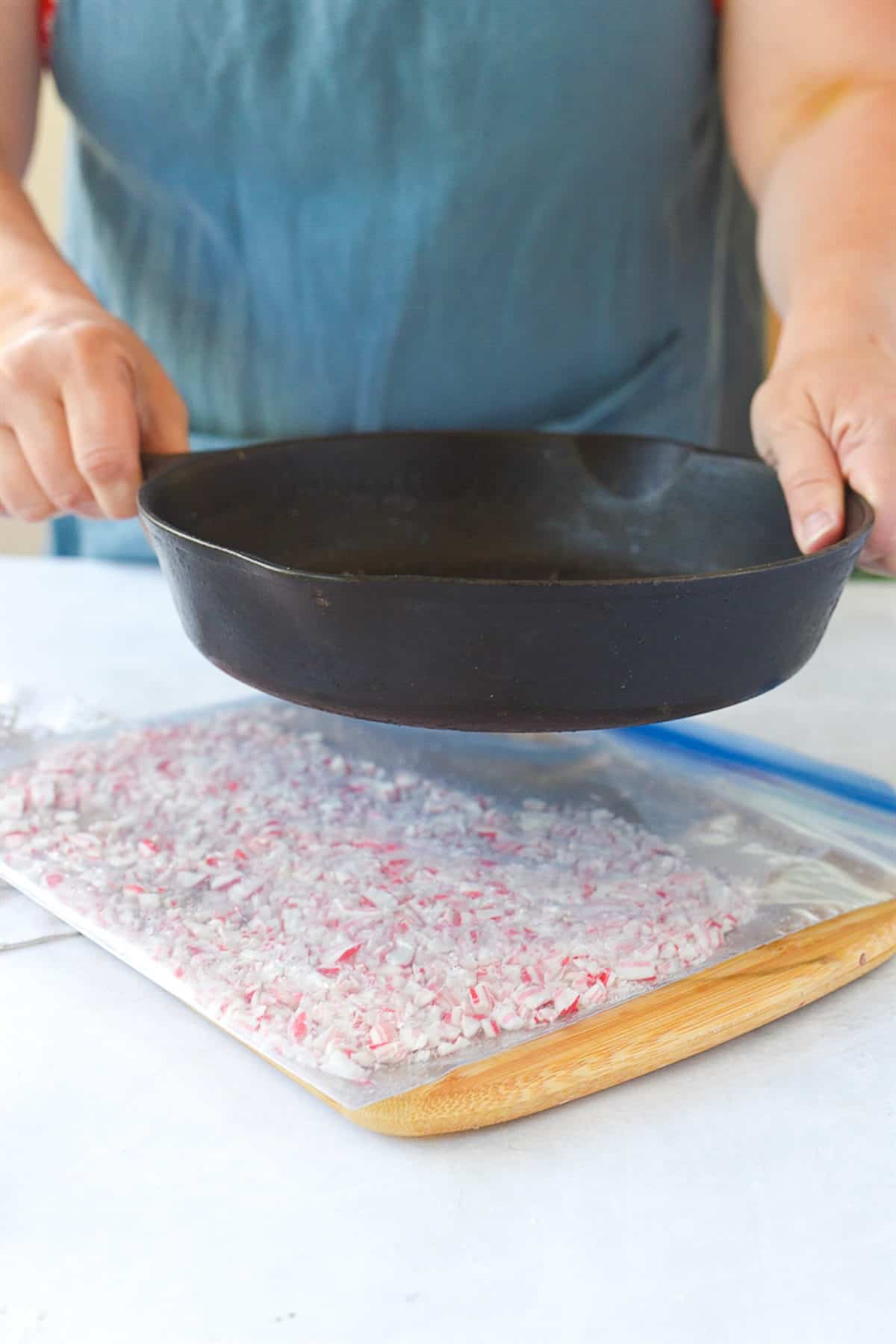 crushing peppermint candy