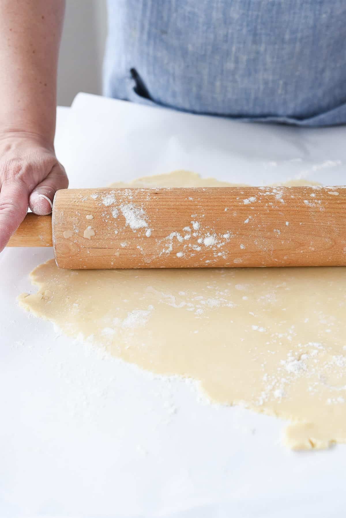 rolling out dough