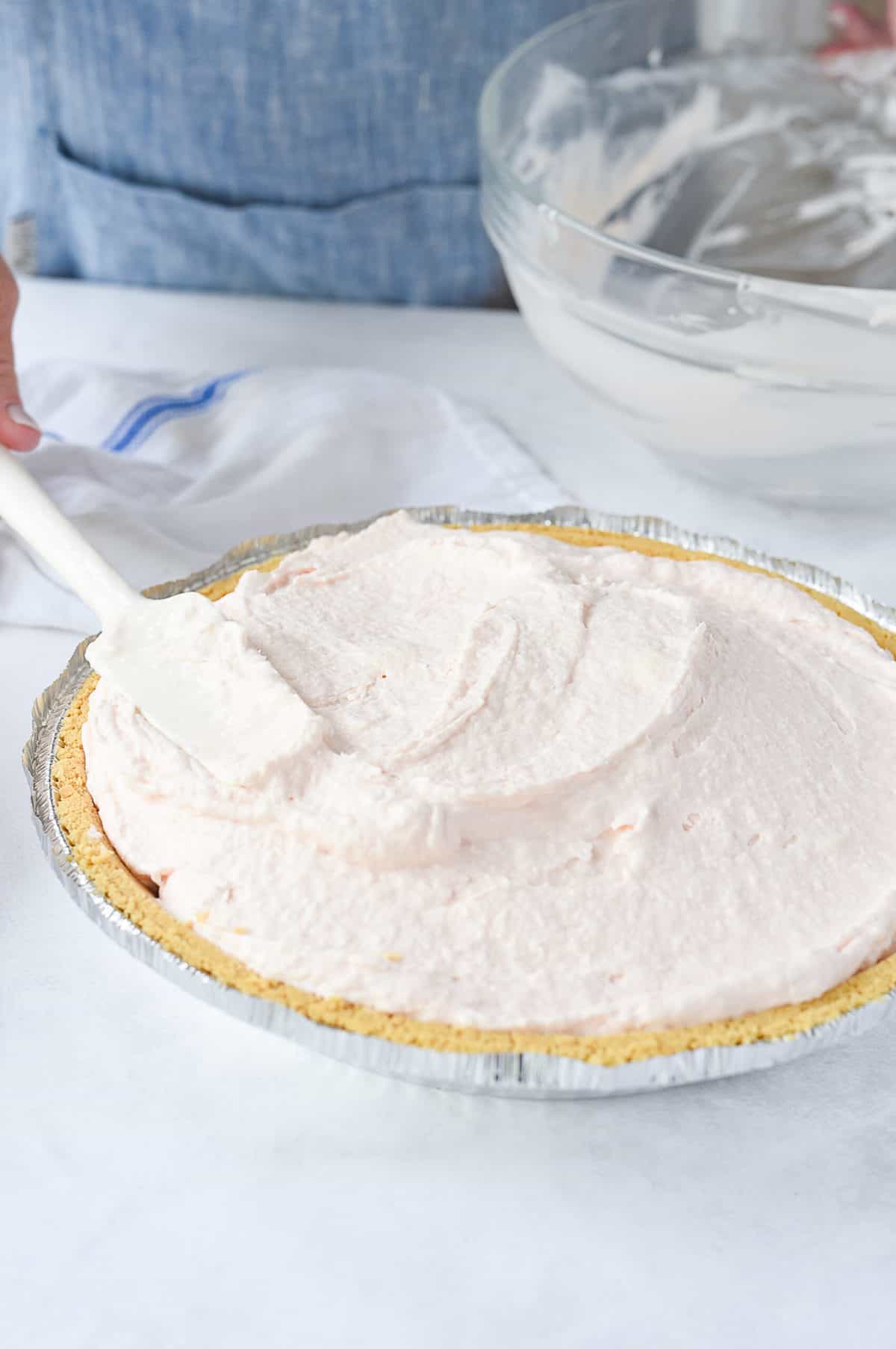 smoothing ice cream for lemonade pie