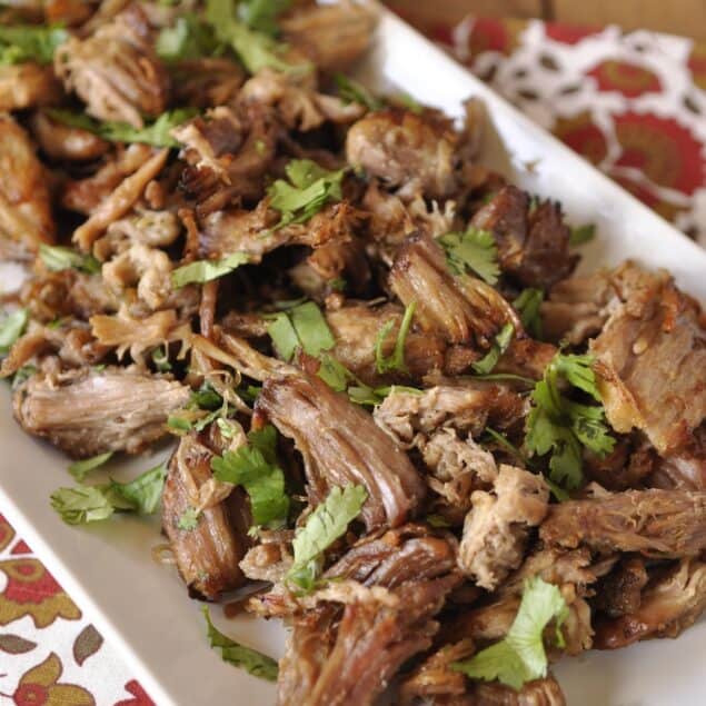 platter of pork carnitas