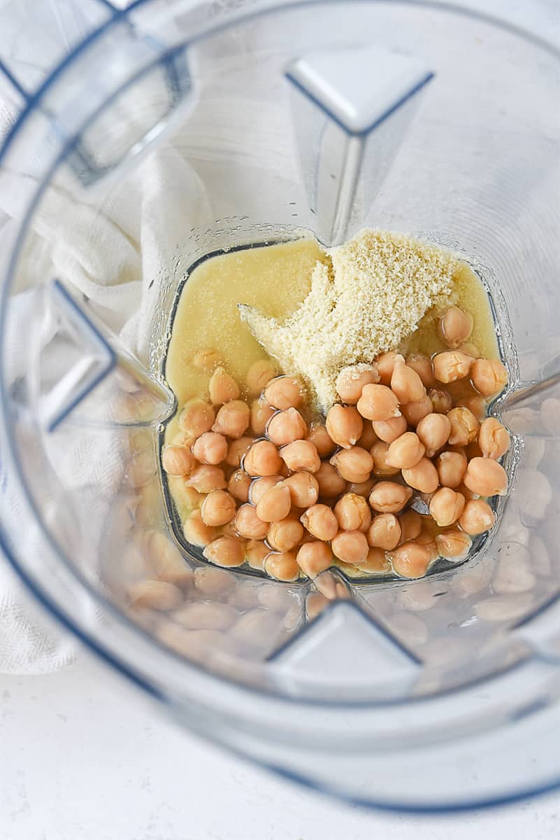 garbanzo beans in blender