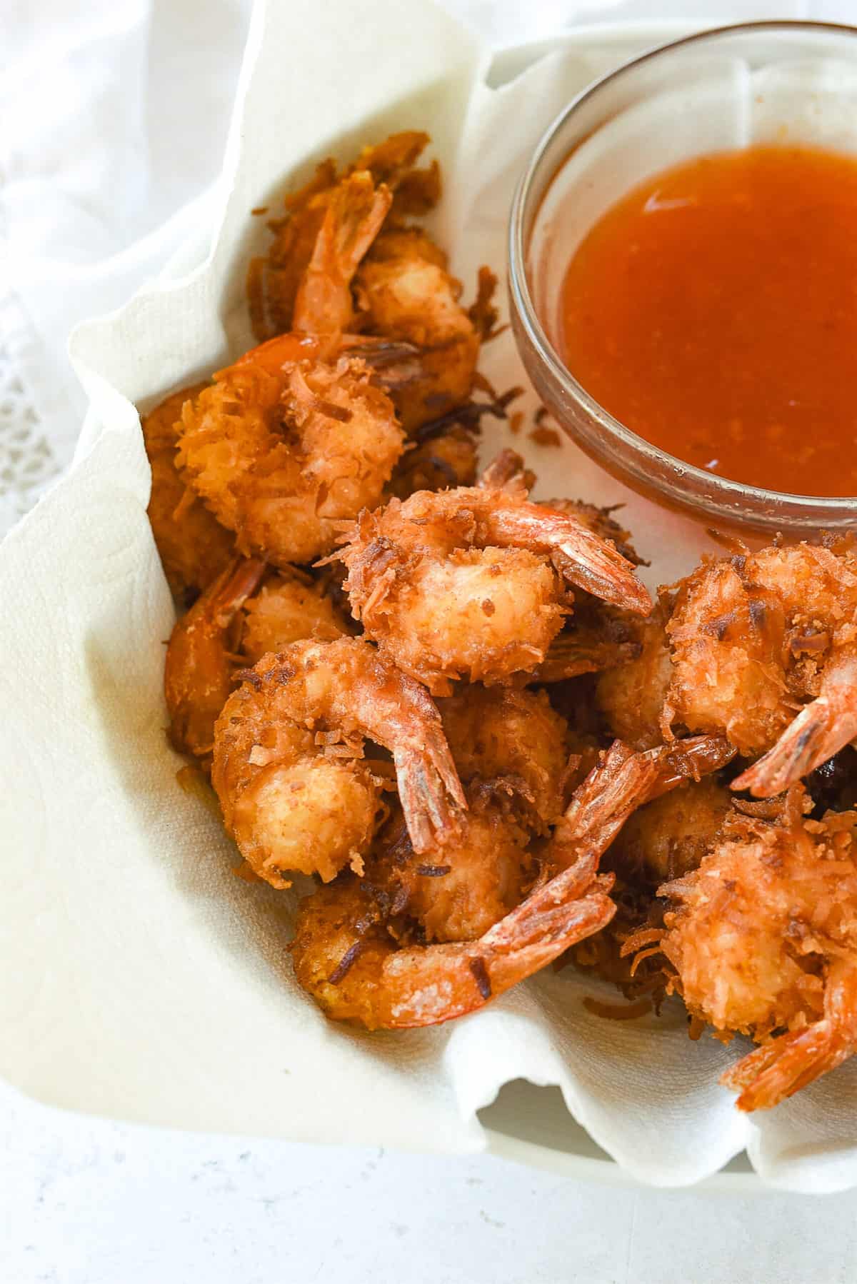 bowl of coconut shrimp