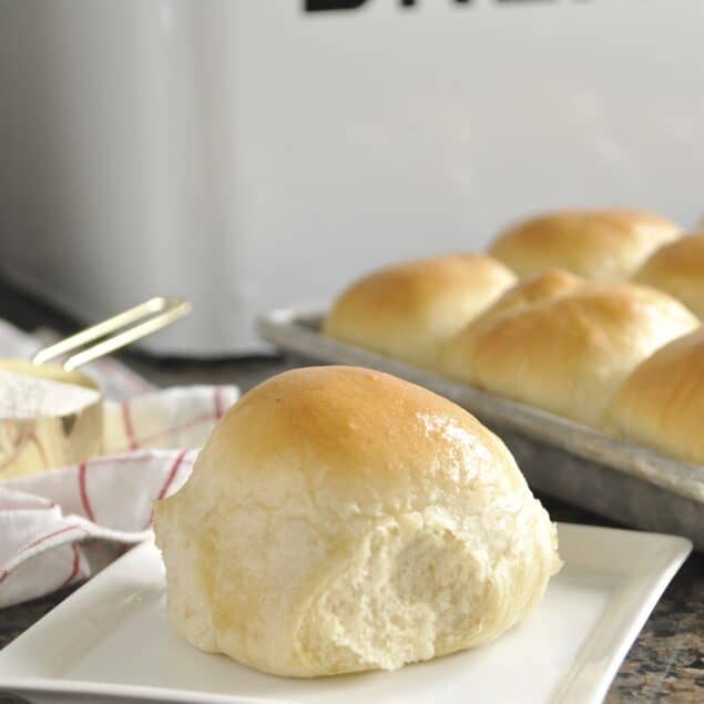 dinner roll on a plate