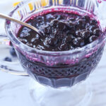 blueberry sauce in a bowl