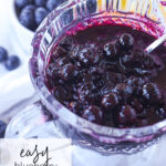 bowl of blueberry sauce