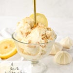 bowl of lemon ice cream